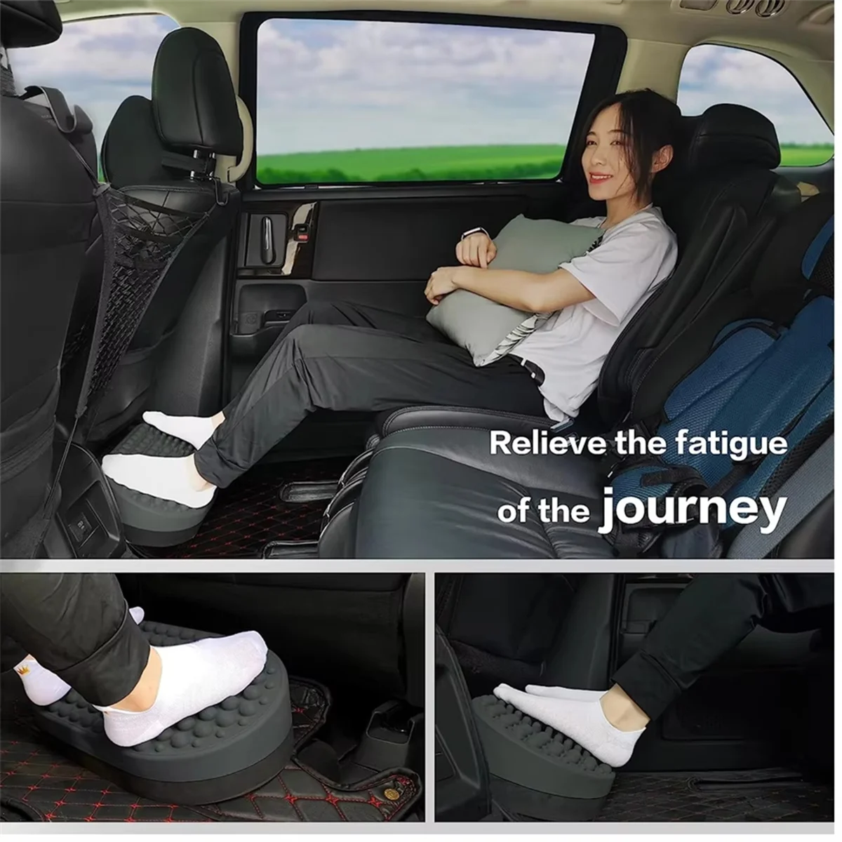 

SZSC подставка для ног под столом для дома, эргономичный османский табурет с силиконовой подушечкой для облегчения подошвенного фасциита, массажер