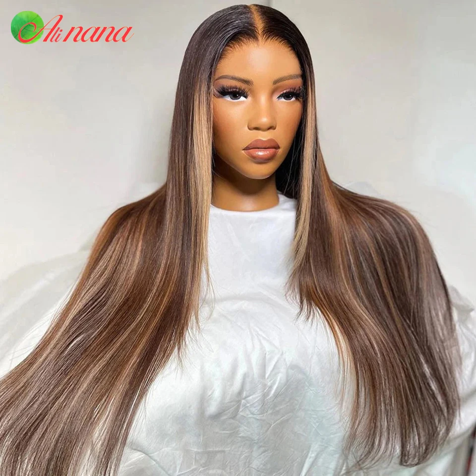 

Highlight Brown Blonde Colored 13X6 13X4 Lace Front Wig Body Wave 200% Density 5X5 Lace Closure Human Hair Wigs For Black Women