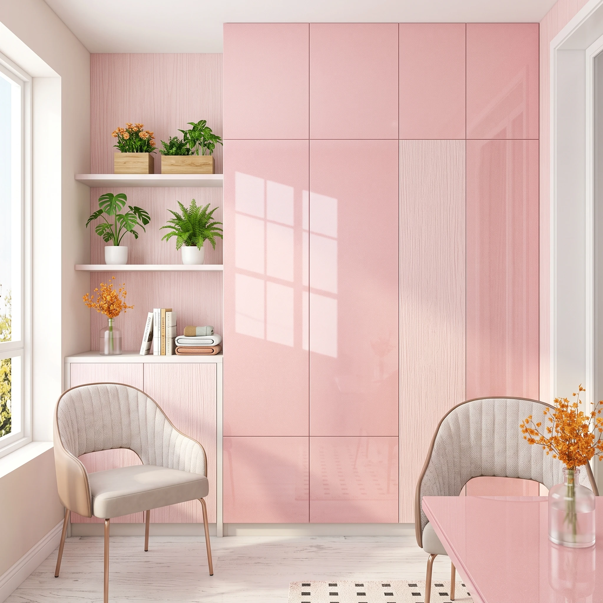 1 Roll Pearlescent Pink Marble Wallpaper Waterproof Contact Paper Vinyl Self Adhesive Peel and Stick  Removable Decor Sticker