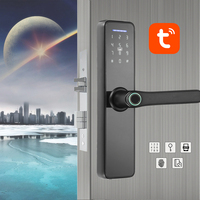 WAFU Tuya WIFI Fingerprint Indoor Lock Smart Fingerprint Password Card Office Door Lock for Hotel/Home Smart Manage Tenants