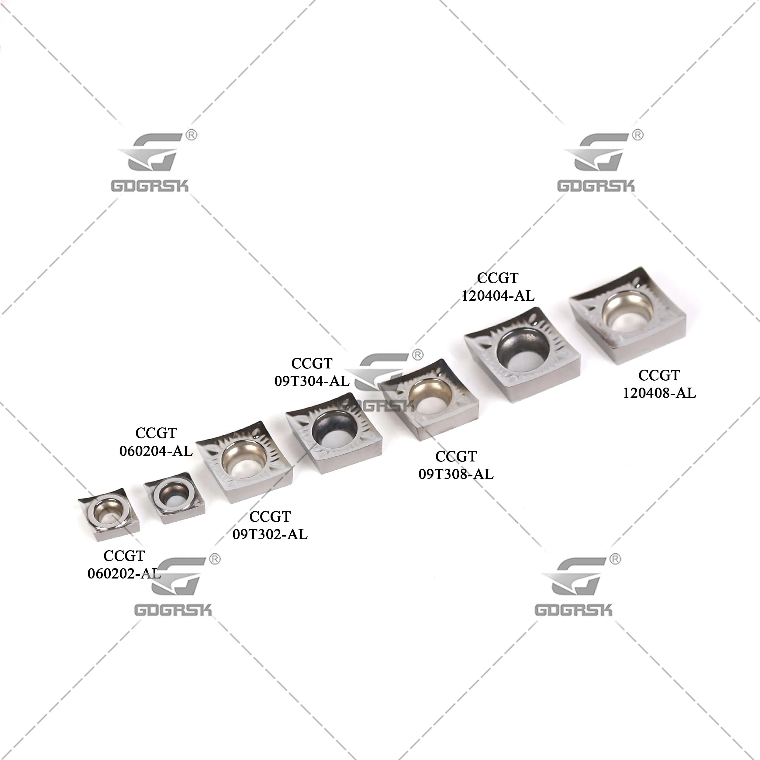 Imagem -02 - Deskar-cnc Torno Ferramentas para Processamento de Alumínio e Cobre Lâmina de Torneamento de Alumínio de Carboneto Ccgt060202 Ccgt09t304 Ccgt120408 al K10