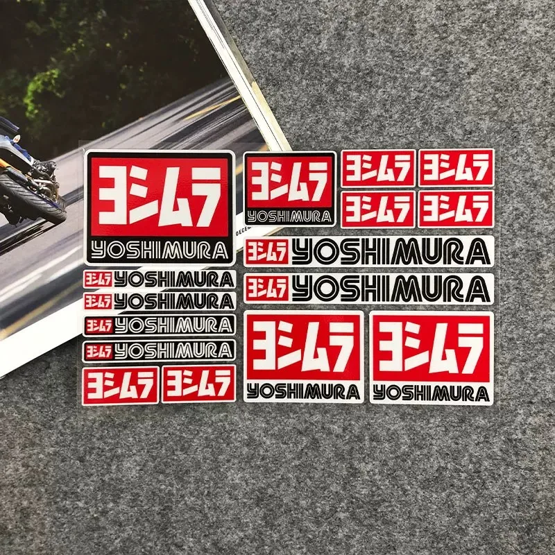 Yoshimura Motorcycle Exhaust Pipe Stickers Set Waterproof Heat Resistant Decals for Motorbike Scooter Exhaust Decor