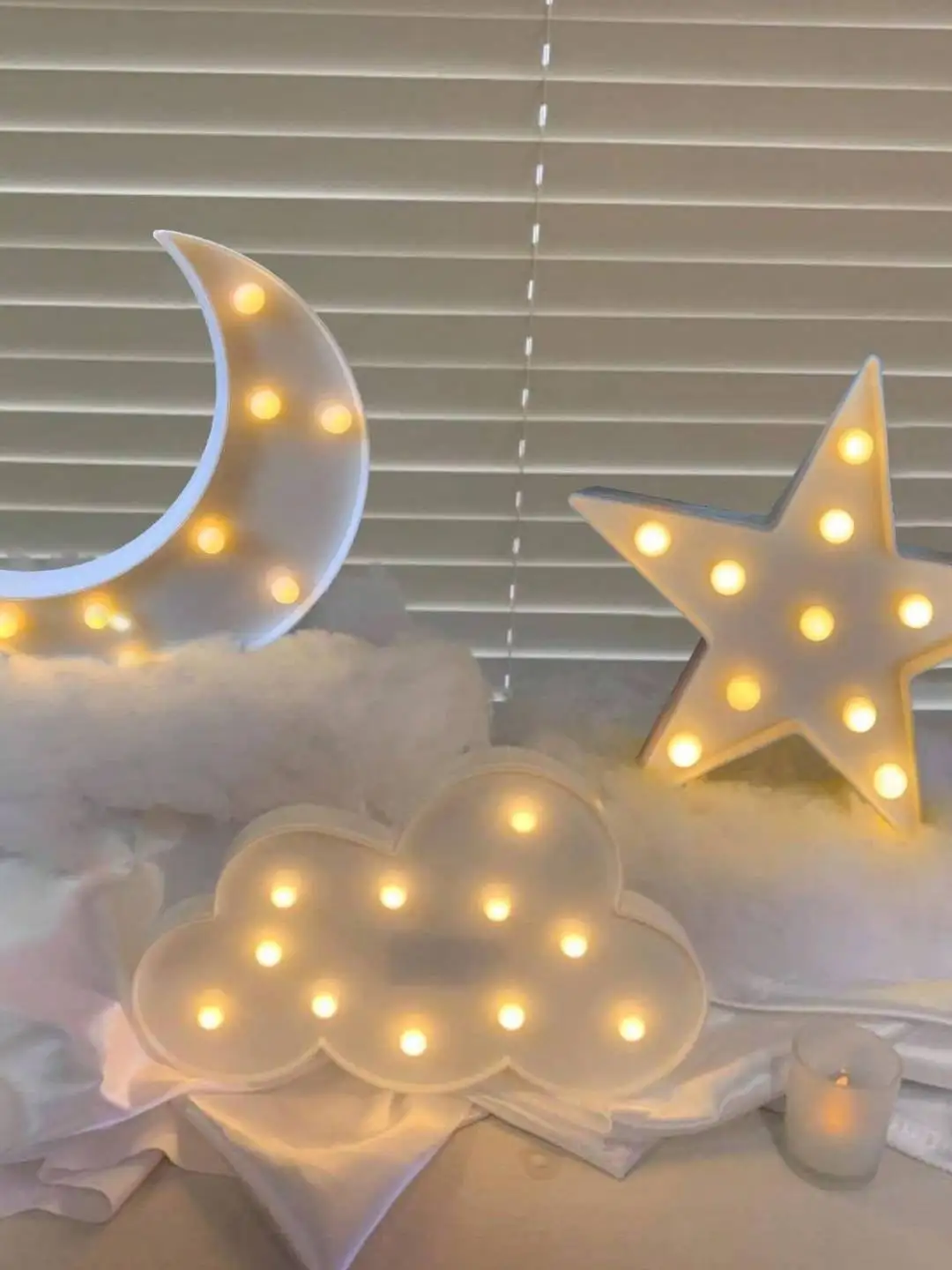 

Весенняя звезда, луна и облака с логотипом, ночник, декоративная художественная лампа, лампа для домашнего декора, праздничная атмосфера, подставка для лампы