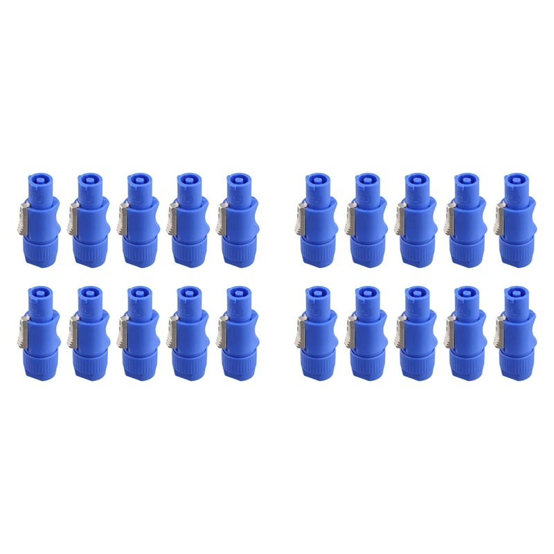 

B63B-20Pcs 3 PIN Male Powercon Connector Signal Input Jack For Beam Light Stage Light Power Input