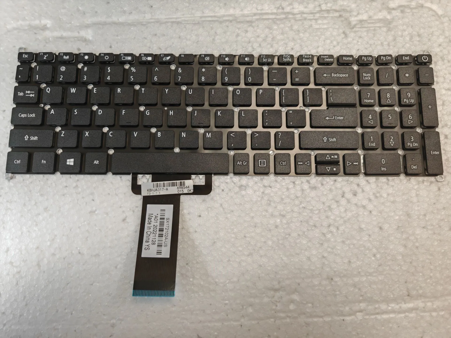 

US No Backlit Keyboard for Acer Aspire 3 A317-32 A317-33 A317-51 A317-52 N17C2 A715-74G A715-75G N19C5 (POWER KEY)