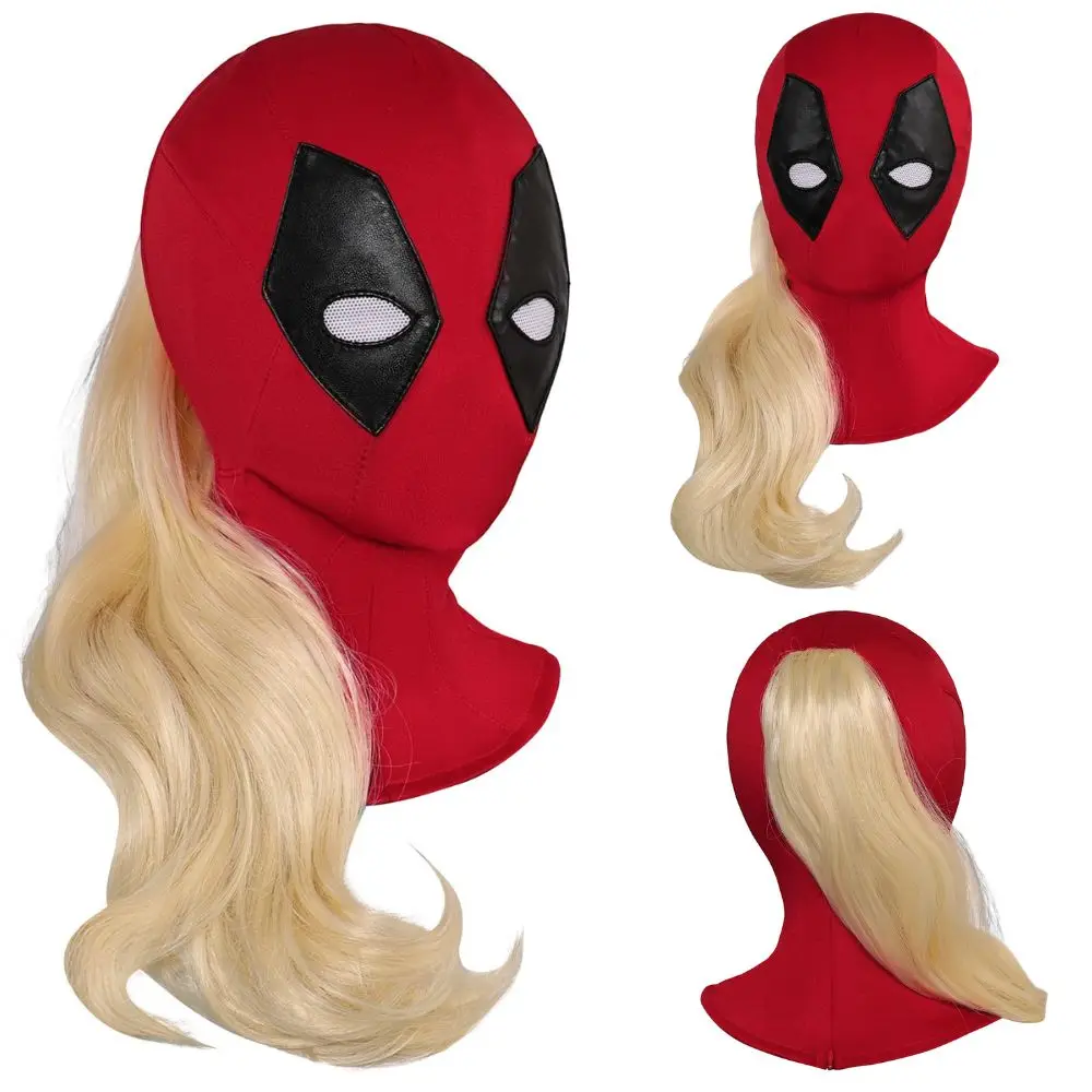 Kidpool Cosplay Wig Fantasia Disguise Dead Cosplay Pool Ladypool Wigs Mask Superhero Halloween Carnival Costume Accessories