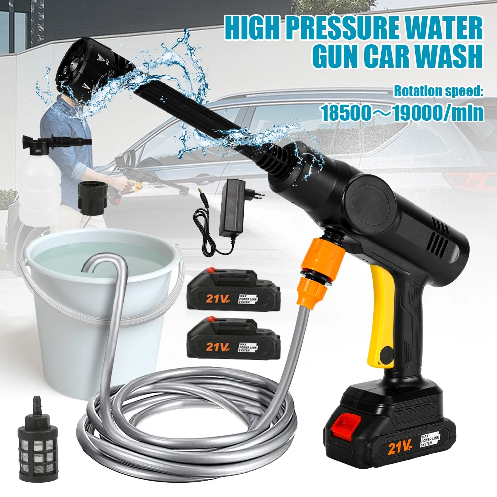 Nettoyeur haute pression sans fil 30 bars, pistolet à eau pour lavage de voiture, irrigation de jardin et nettoyage domestique pour batterie Makita 21V
