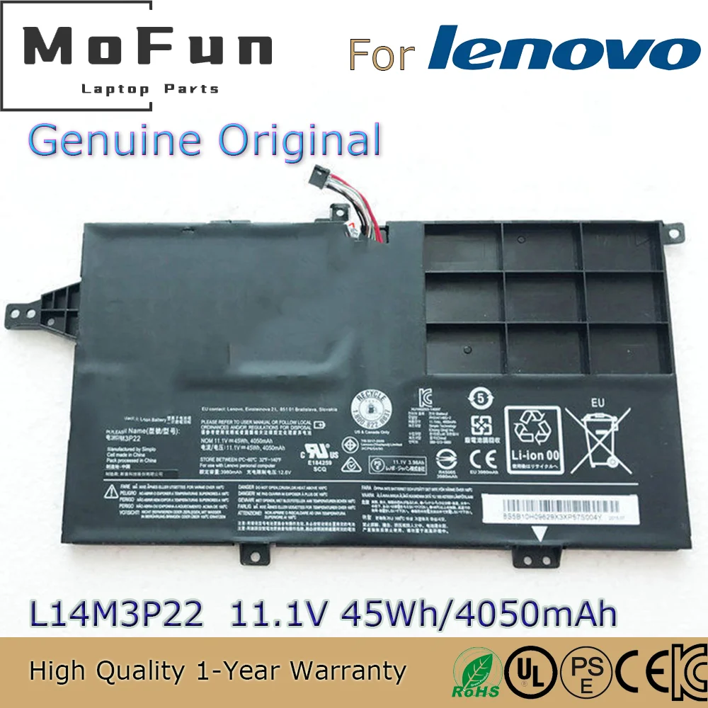 Brand New Original L14M3P22 11.1V 45Wh Laptop Battery for Lenovo K41-70 M41-70 Series