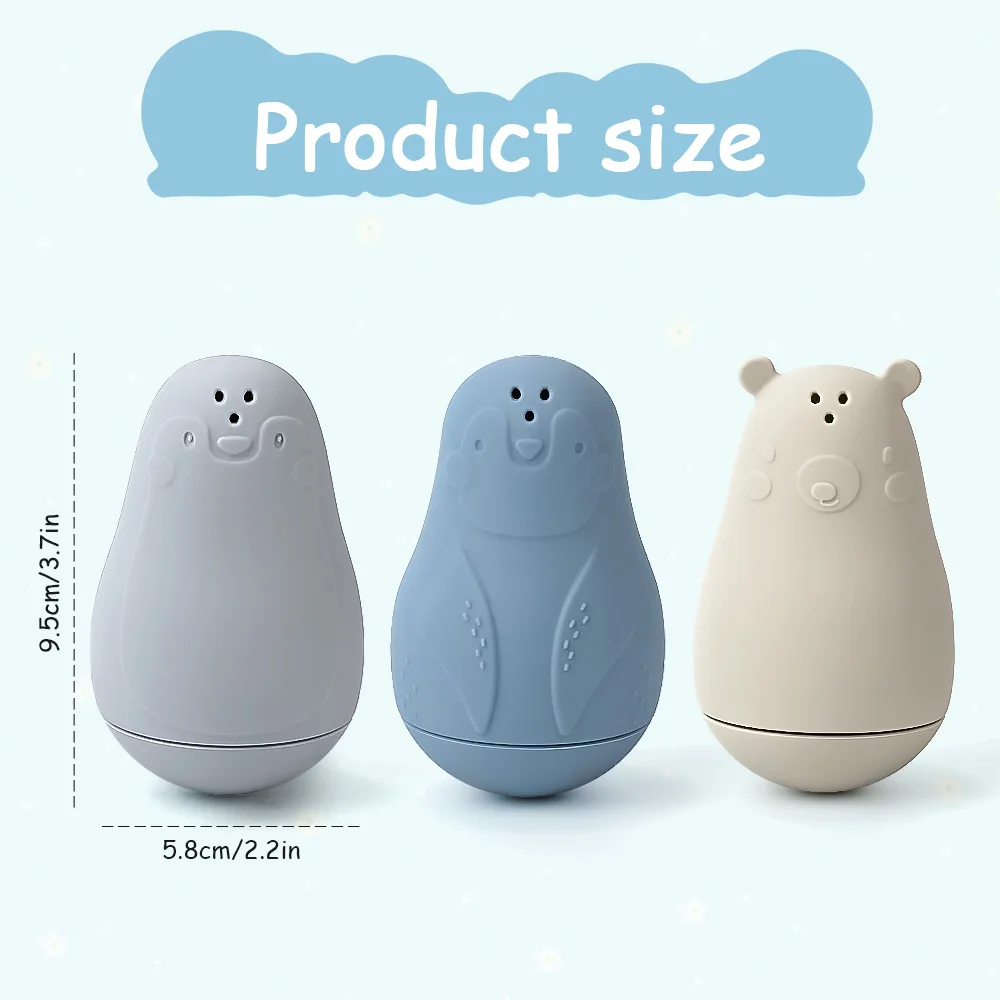 2 pçs brinquedos de banho do bebê brinquedos de banho e água das crianças, bebês e crianças pequenas podem mastigar em brinquedos de cola de silicone, brinquedos de banho