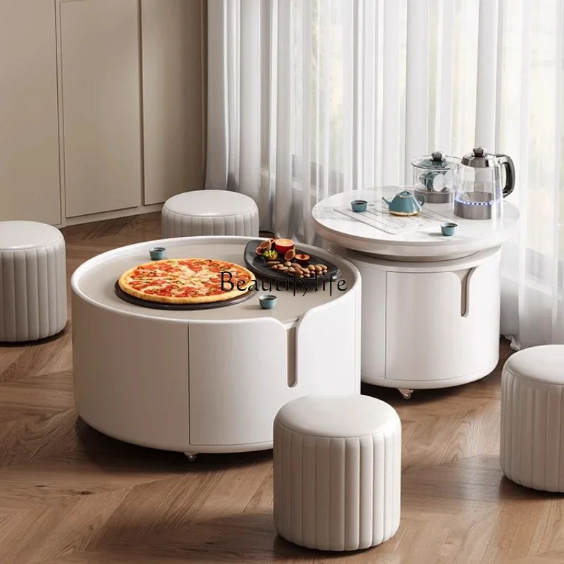 z.Rock slab coffee table living room home light luxury modern simplicity high sense cream style