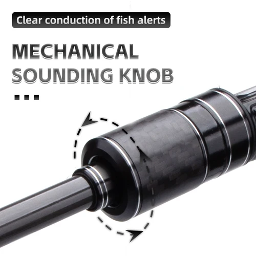 Imagen 2 del producto FISHINGFANS-caña de pescar telescópica de luz media, mango de carbono para viaje, punta de carbono sólido, caña de pescar portátil ML