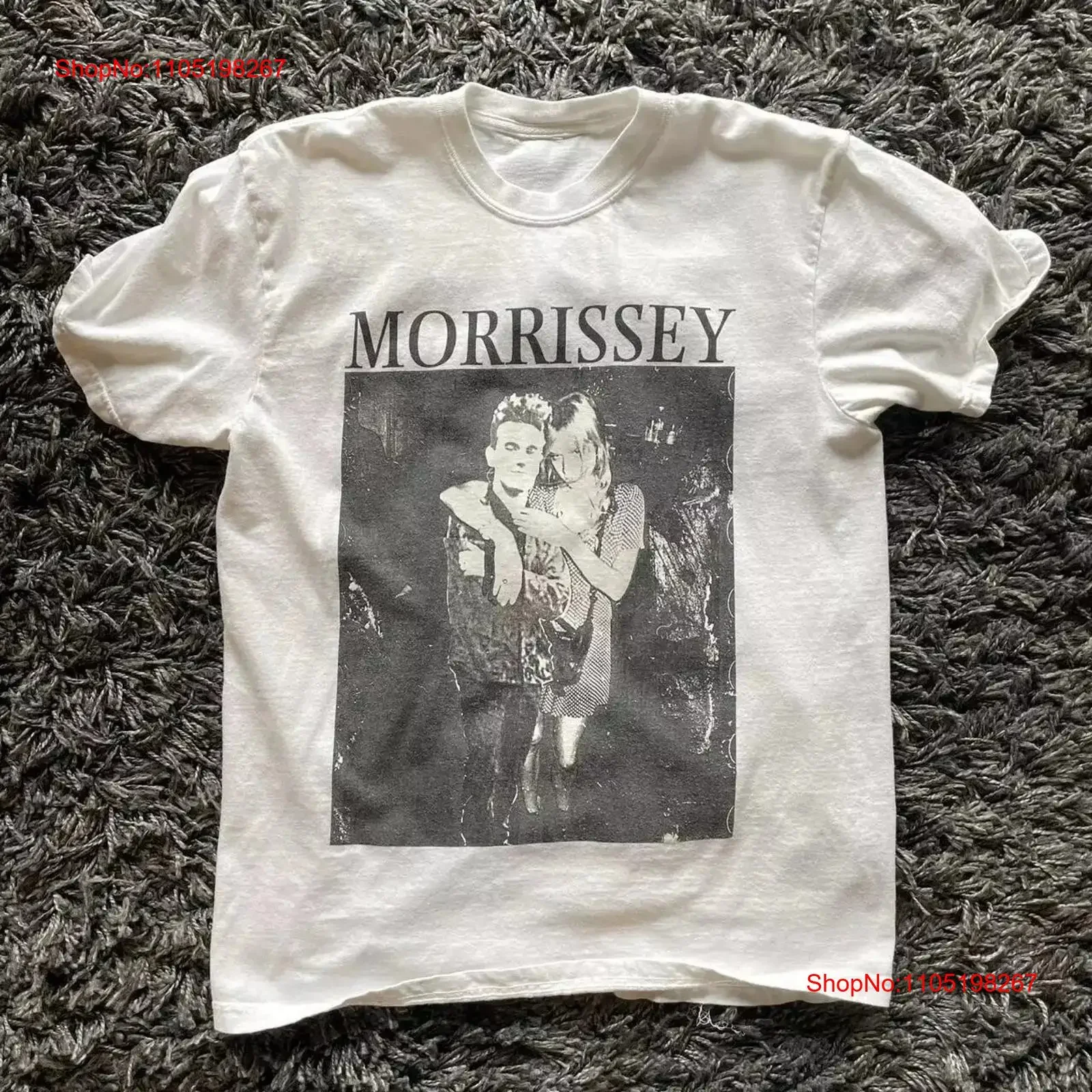 Vtg Morrissey 90s النمط الأساسي الأبيض تي شيرت S 5XL خمر غسلها أوم الشارع الشهير للارتداء اليومي تنوعا لينة الرسم #1