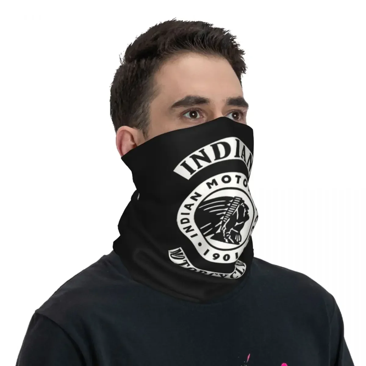 Pasamontañas con estampado de Motor para hombre y mujer, Bandana India para el cuello, bufanda mágica multifuncional lavable para senderismo, Unisex