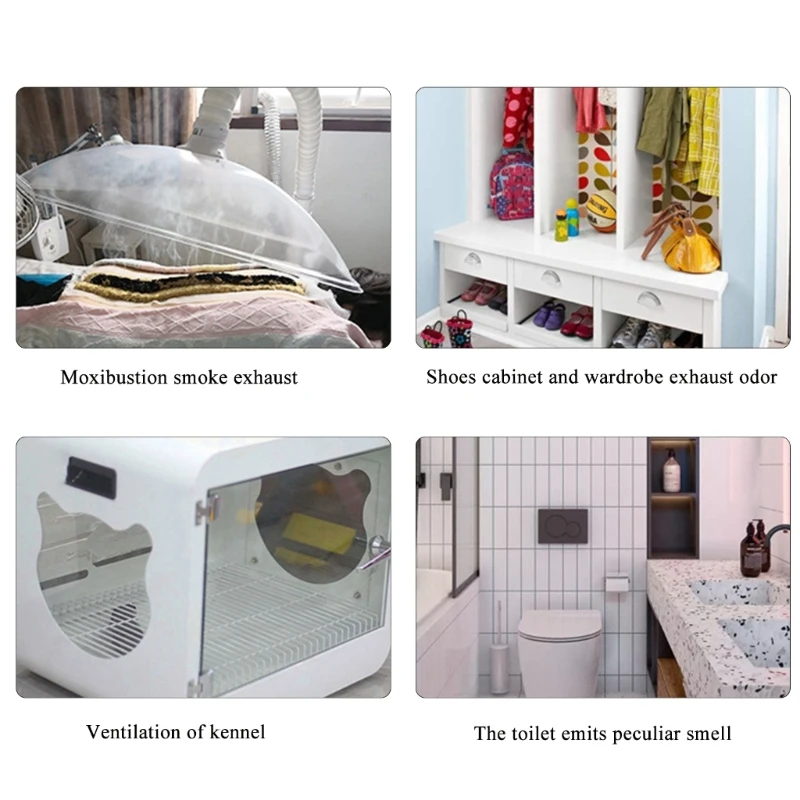 Mini 75mm Ventilation Fan Energy Eficiente Film para suprimento escape 37JD