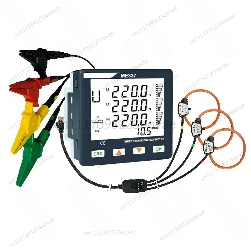LF_Smart Power Quality Meter RS485 Rogowski Coil 96x96mm Energy Analyzer Electricity Monitor RTU ME337