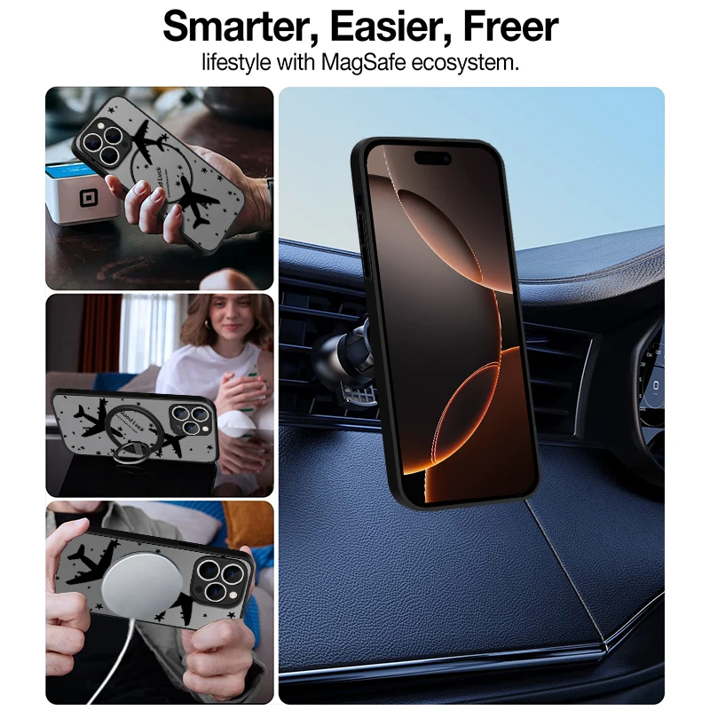 حافظة لهاتف آيفون 16e 15 Pro Max 14 13 Pro Max 16 ناعمة من مادة البولي يوريثان الحراري المقاومة للصدمات غطاء هاتف مغناطيسي غير لامع #5