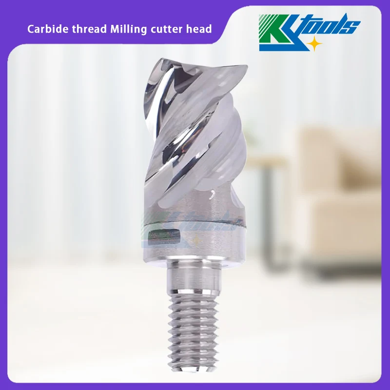 

Carbide thread Milling cutter head for Aluminum 8/10/12/16/20/25 3 FlutesThread replaceable seismic milling cutter rod Tool head