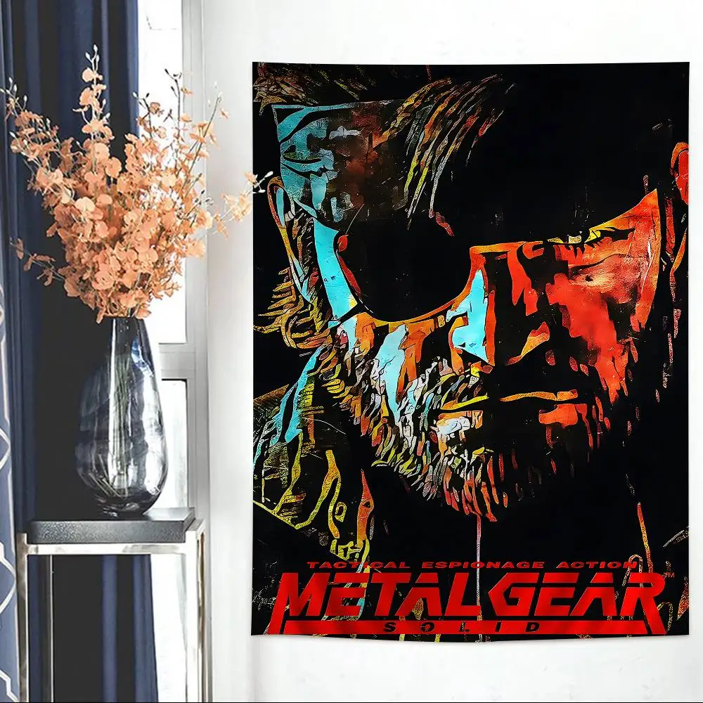 Tactical intelligence M-Metal Gear game Printed Large Wall Tapestry Cheap Hippie Wall Hanging Bohemian Wall Tapestries Mandala