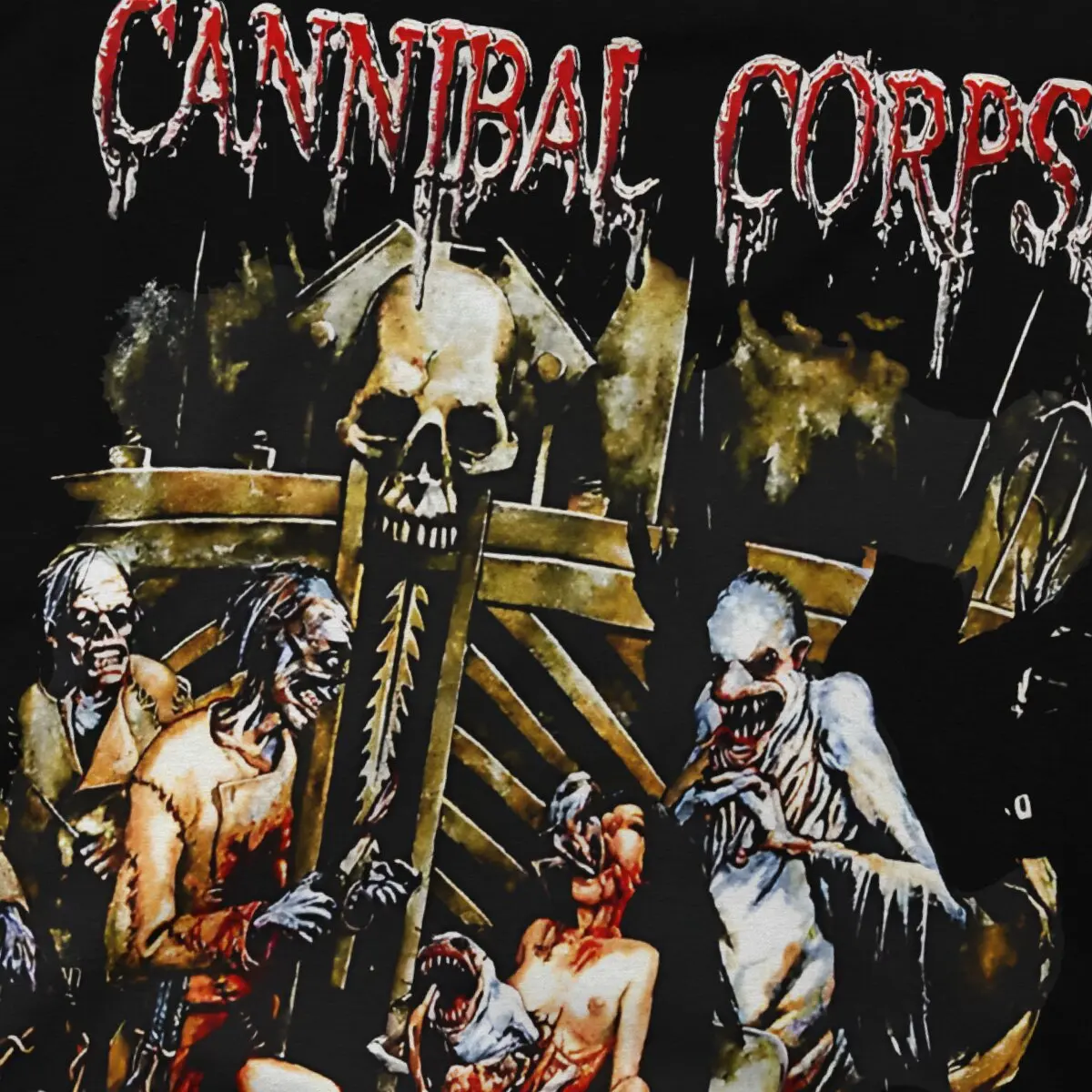 Rare Vintage Man\'s TShirt Cannibal Corpse Crewneck Short Sleeve 100% Cotton T Shirt Humor High Quality Gift Idea