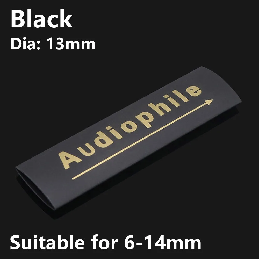 

1Pcs Durable Tubing Heat Shrink Tube 13mm DIY Insulated Sleeving Black Red Audiophile Tube for Speaker Interconnect Audio Cable