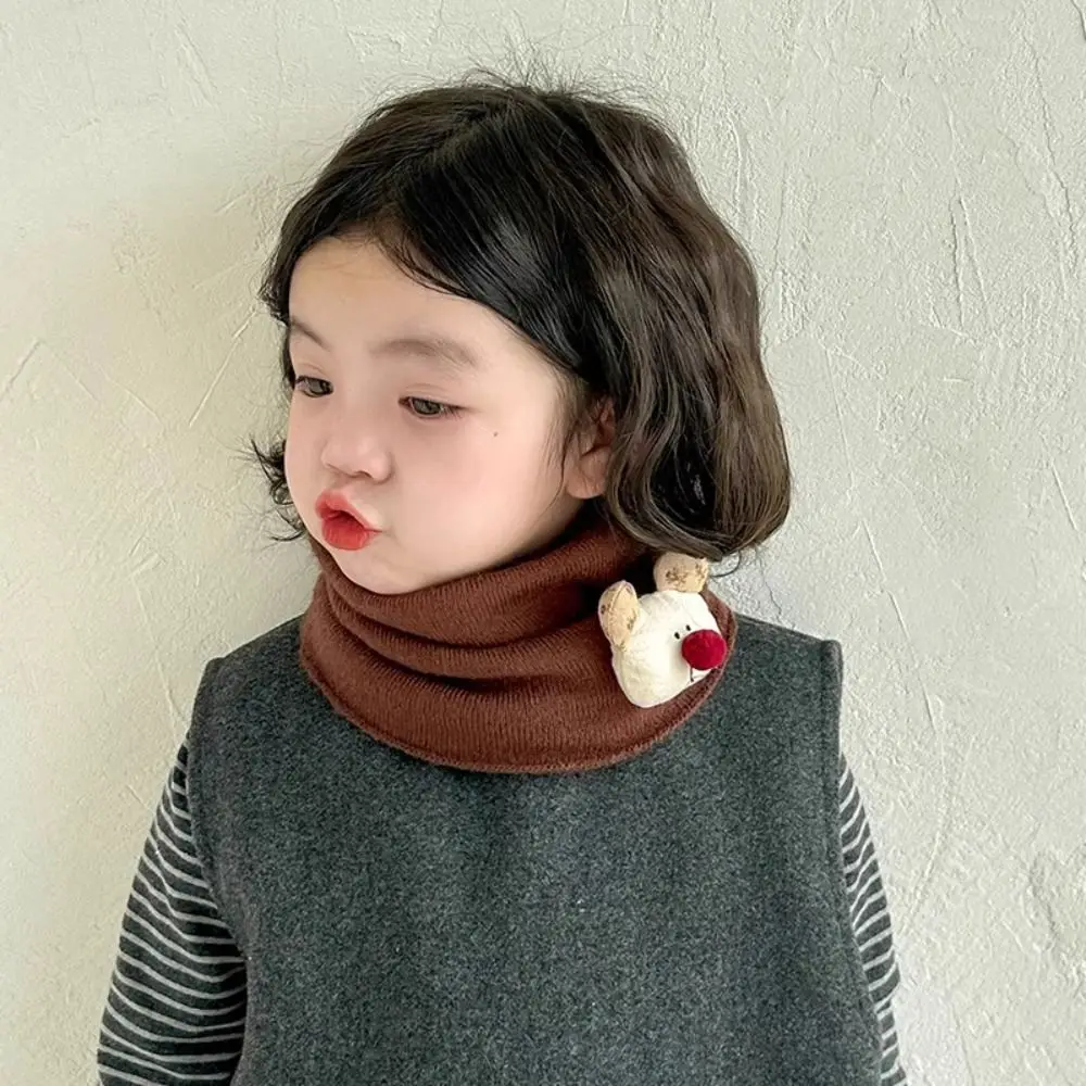 Écharpe en tricot de style coréen pour garçons et filles, foulard chaud, écharpes décontractées pour enfants, nourrissons et tout-petits, mode d'hiver, mignon