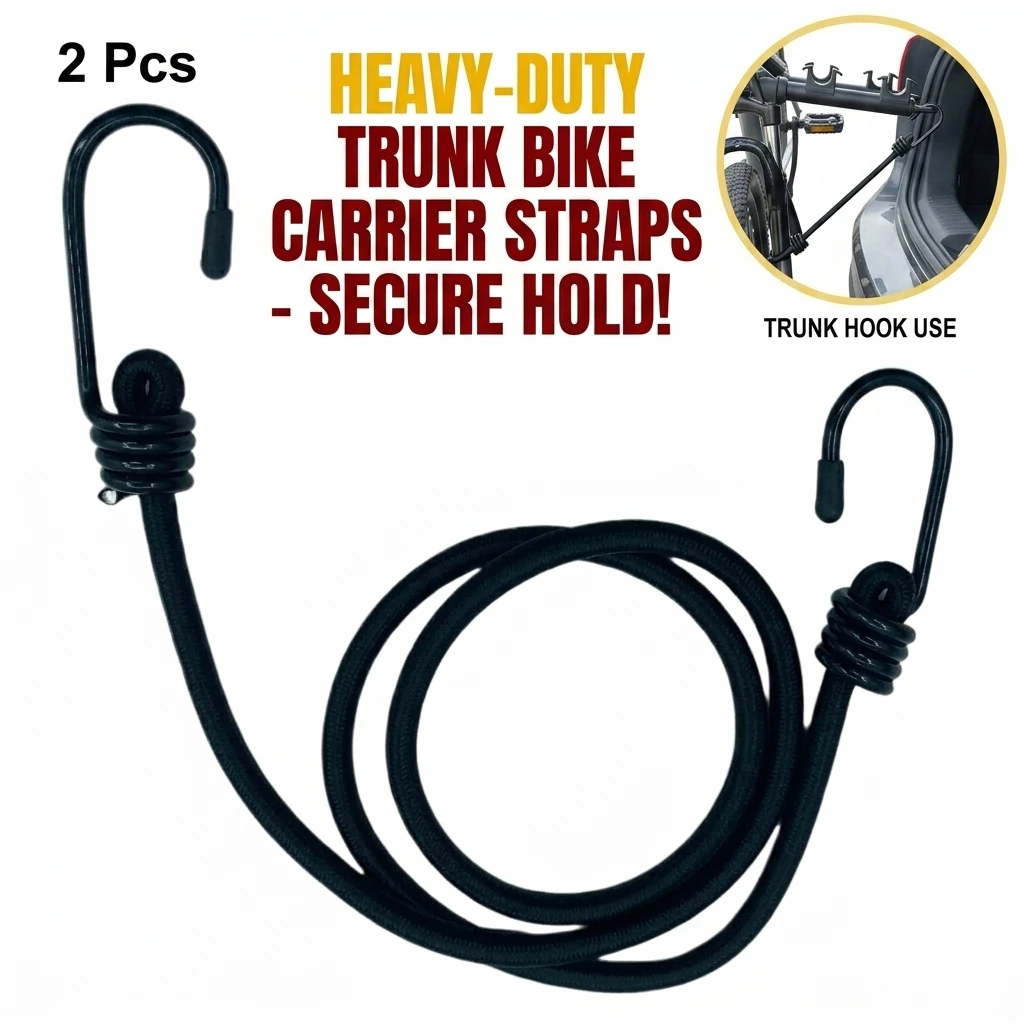 1/2Pcs Bungee Cords High Elasticity Tied Rope Motorcycle Bicycle Luggage Lanyard Camping Bungee Cord Double-J Hook Elastic Strap