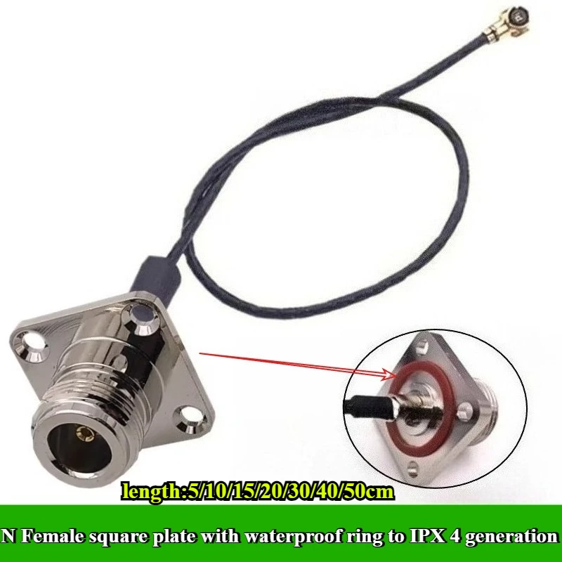 1Pcs N Male/Female to IPX 4 Generation N Square Plate/Front Twist/Behind Twist to IPX 4 Generation Connection Wire Length 5-50cm