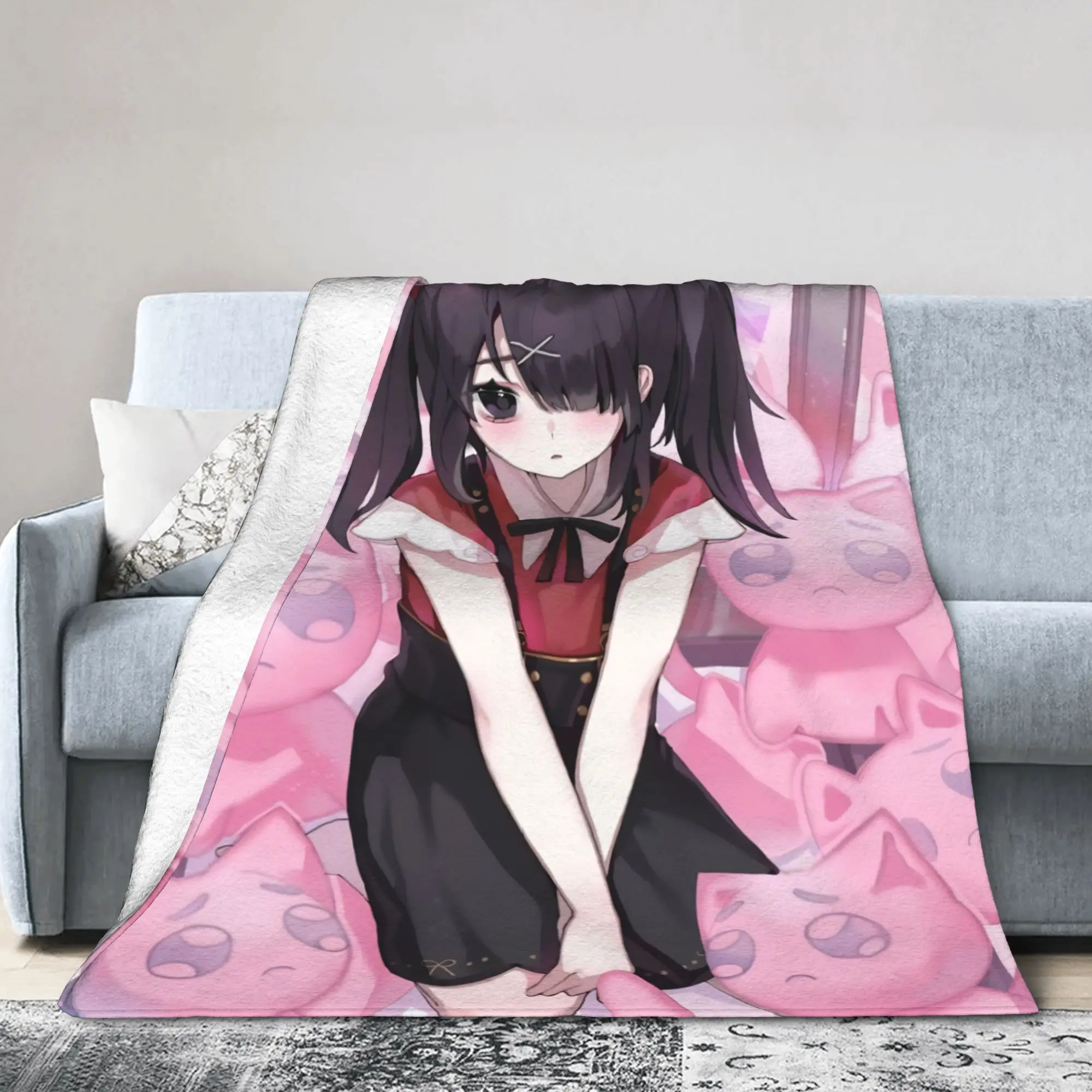 Ame Angel-Chan Flannel Blankets Needy Girl Overdose Fashion Throw Blanket for  Sofa Bedding Lounge 200x150cm Bedspreads