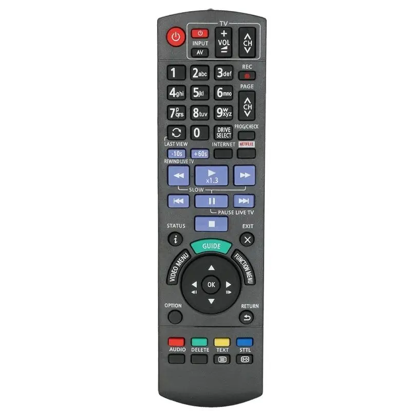 

N2QAYB001077 For Panasonic Remote Control Replacement With Netflix Button, For Panasonic Blu-Ray Recorder