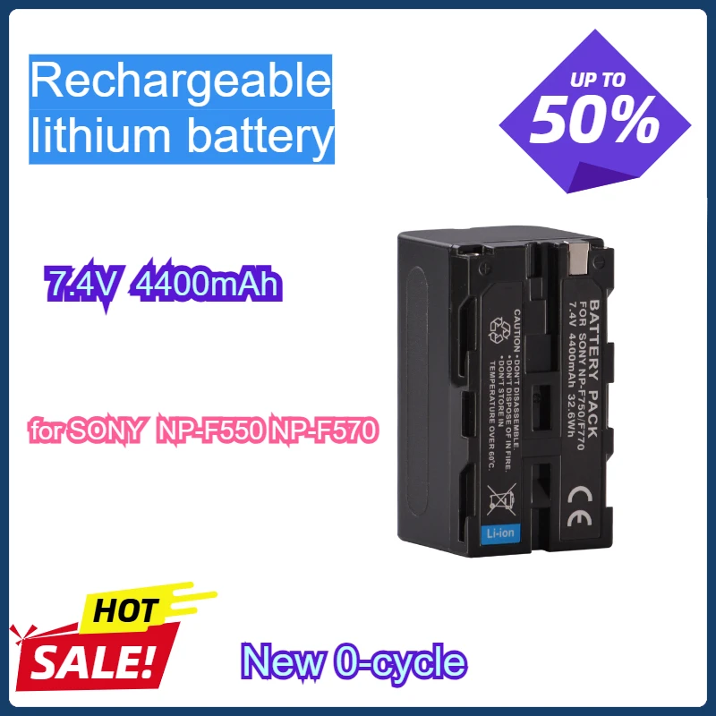 

7.4V 2200mAh NP-F550 NP-F570 NP F550 F570 Camera Battery for Sony Camera LED Photography Fill-in Light Battery