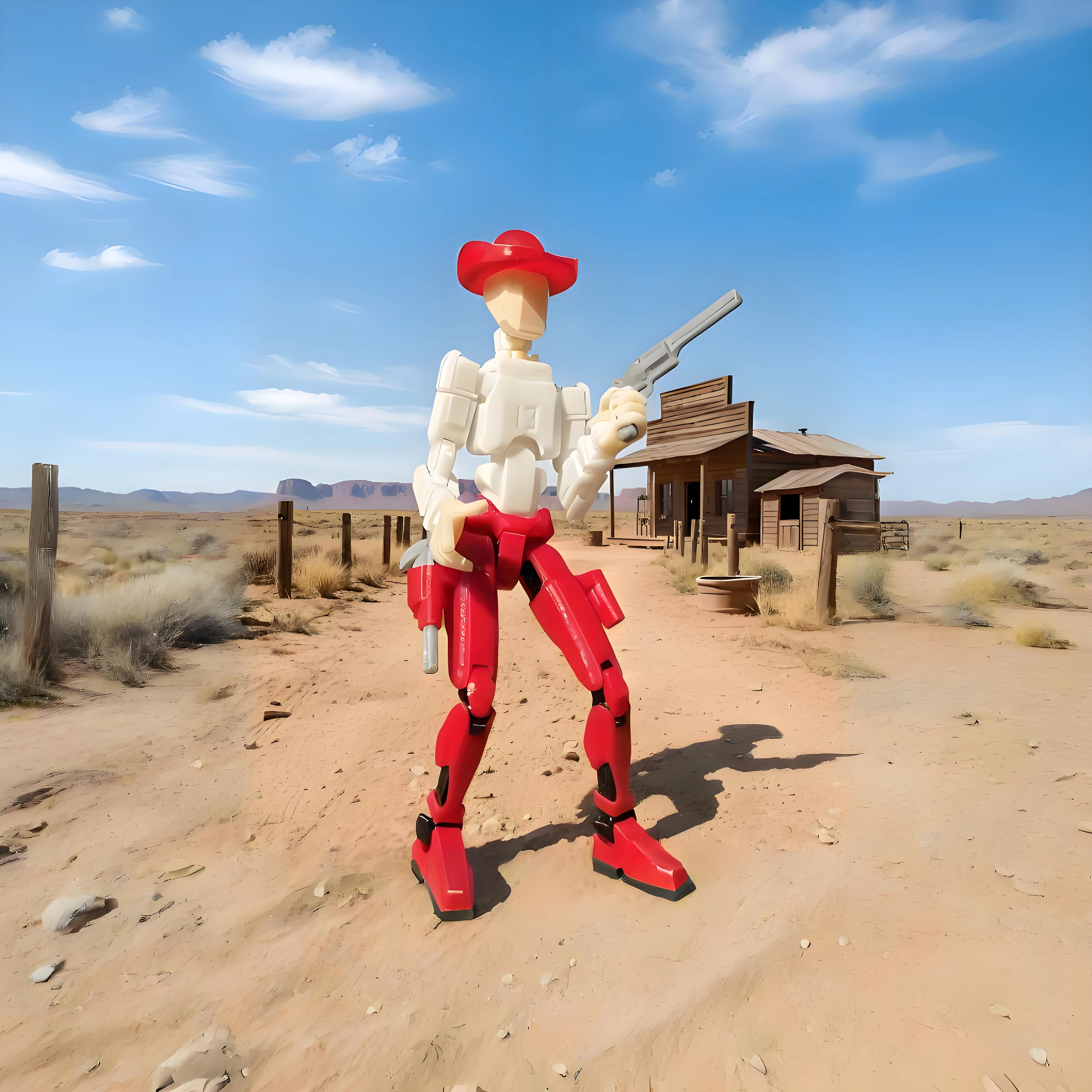 Figurki kowbojów, manekiny, zabawki, roboty transformujące się, wielozłączone, ruchome, drukowane w 3D, prezenty