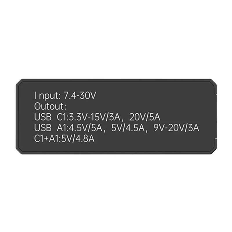 PD100W Adapter with TFT Color Screen Multi-Protocol Fast Charging Support Type-C/USB Portable Converter Adapter-A79M