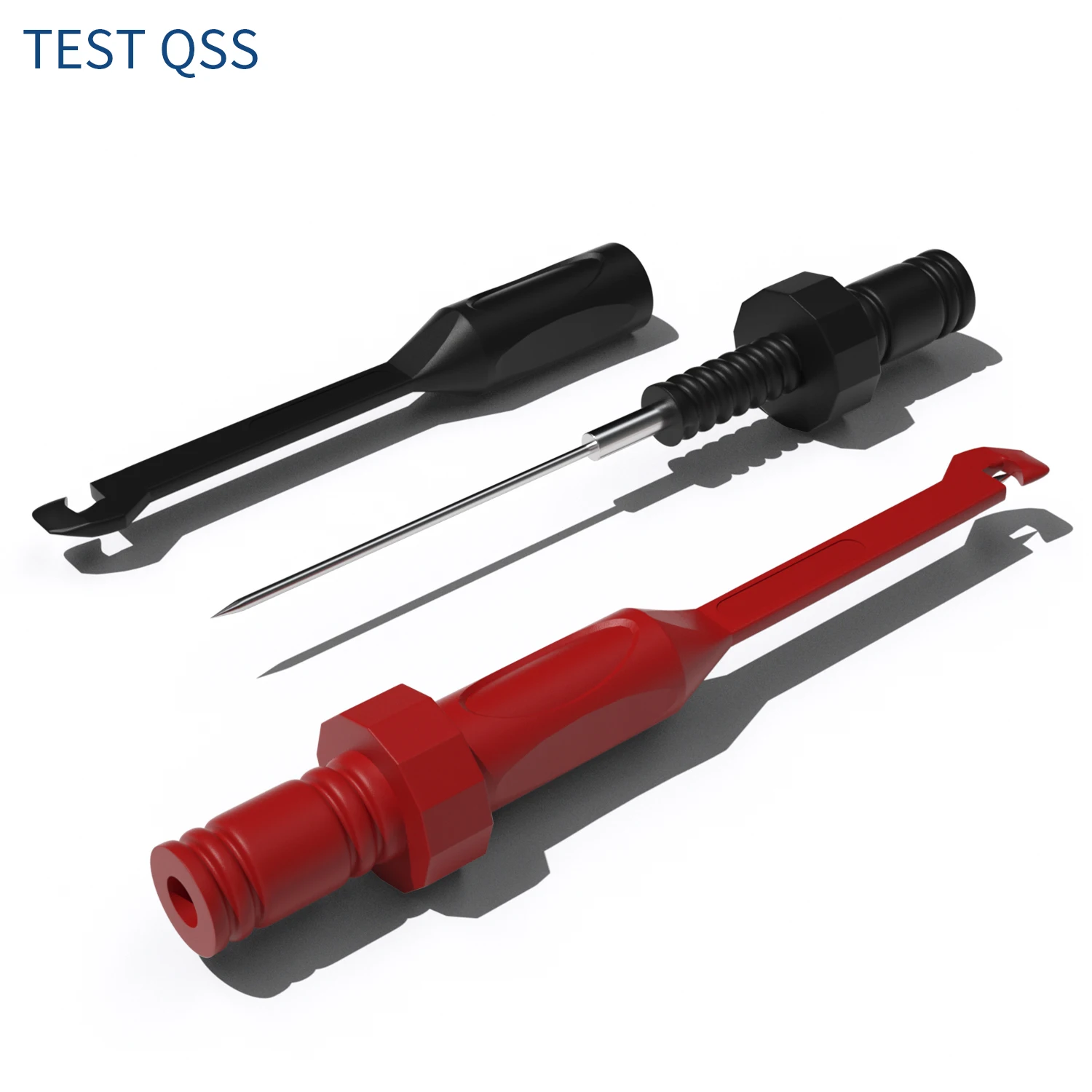 

QSS 2PCS Test Probe Clip Non-Destructive Puncture Wire-Piercing Back Probe Pins 4MM Jack Tool