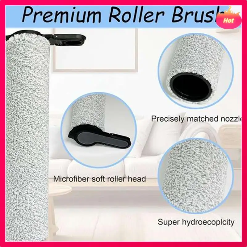 Ad-para tineco floor one s7 aspirador de pó a vapor peças de reposição acessórios 6 pçs rolo escova filtro hepa