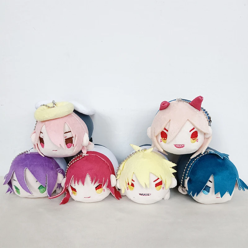 Kawaii Anime Dolls Plush Toy Cartoon Power Denji Angel Devil Reze Makima Stuffed Plushs Toy Keychain Fans Gift