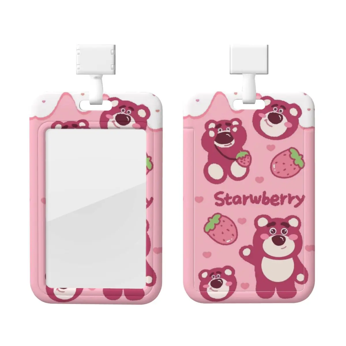 

Custom Lotso Anime Card Badge Holder Card Holder Men Women Neck Strap ID Credential Holder For Nurse