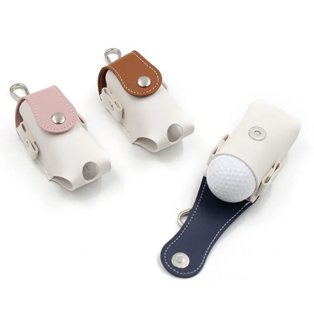 

Golfing Ball Bag Heavy Duty PU Construction Waterproof Anti Scratch Ball Holder Lightweight Portable Design for Golfers Waist