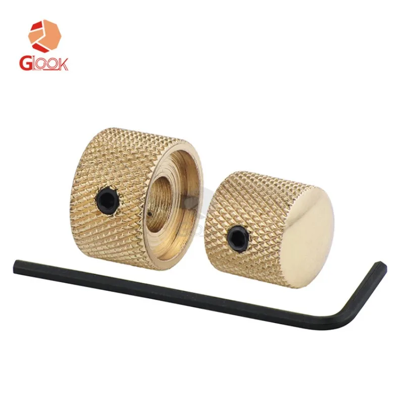 غطاء مقبض جهد الجيتار الكهربائي، غطاء معدني بحجم النغمة المزدوج، غطاء مقبض قفل المسمار #4