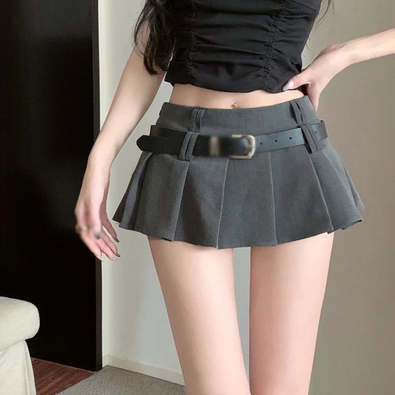 Women\'s High Waist  Skirt Sexy Fashion Solid Colour Korean Version