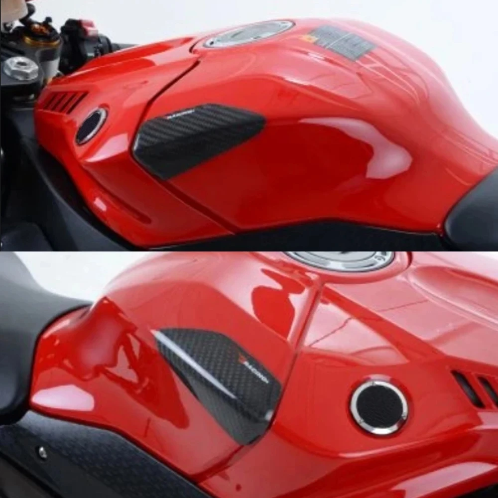 Motorcycle Side Fuel Tank Cover Slide Protector Fuel Tank Corner Trim Cover Carbon Fiber Accessories For Yamaha R1 R1M 2015-2023