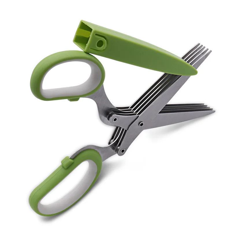 

Wholesale Household Kitchen Tools Five Layer Scallion Cut Spice Cut, Chili Ring Kitchen Scissors