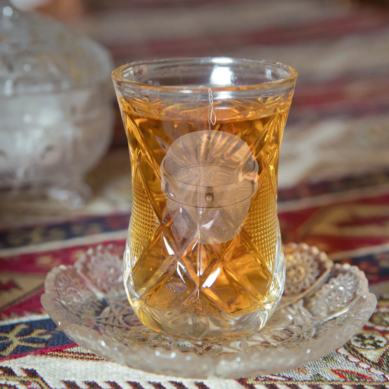 

2Pcs Stainless Steel Basket Tea Infuser Heat-Resistant Multi-Purpose Kitchen Accessory Tea Infuser