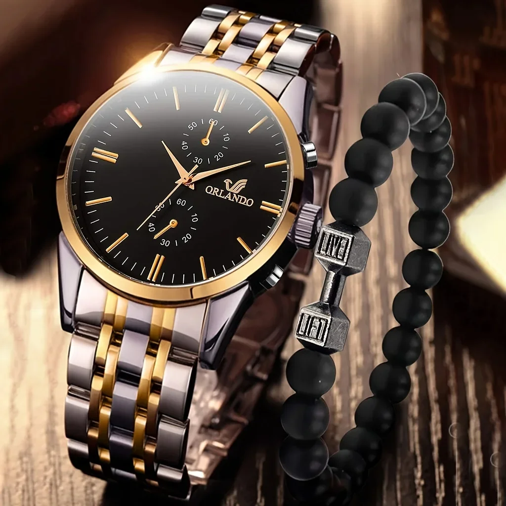 2pack Men Commercial Vintage Quartz Watch
