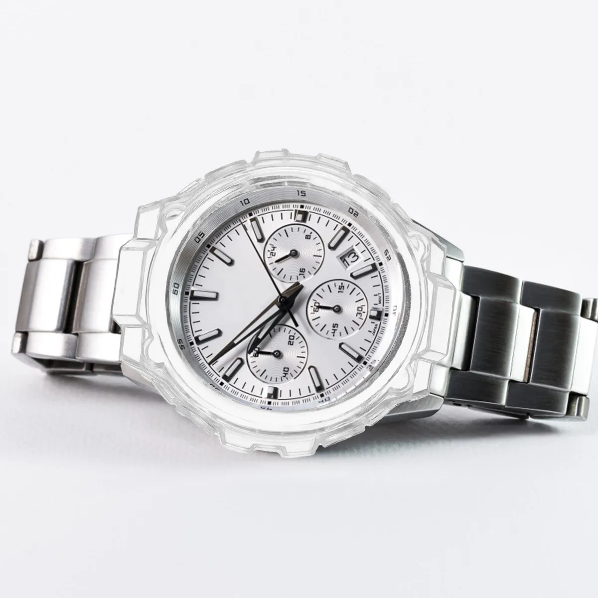 White Smart Watch Protective Case Tpu Flexible Shell Full Protection Guard Against Scratches Dirt Grease Enhanced Grip