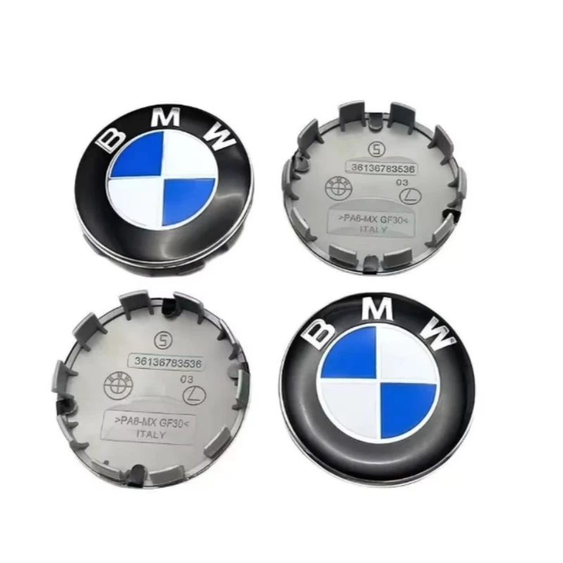 4 tapas de cubo de rueda de 56mm y 68mm para BMW E36 E46 E53 E90 E60 E61 E93 E87 X1 X3 X5 F30 F20 G30