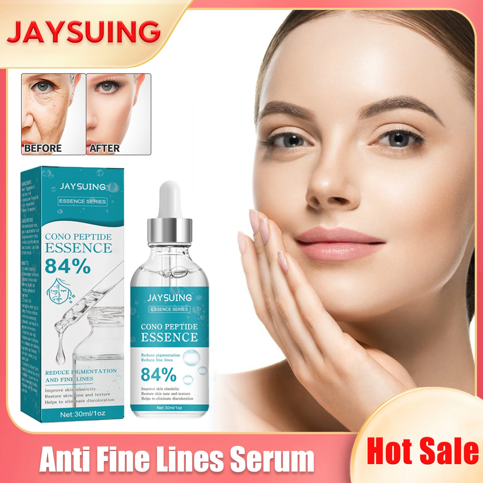 Cono Peptide Facial Essence Anti Wrinkles Anti-Aging Lifting Firming Fade Fine Lines Whitening Moisturizing Face Serum Skin Care