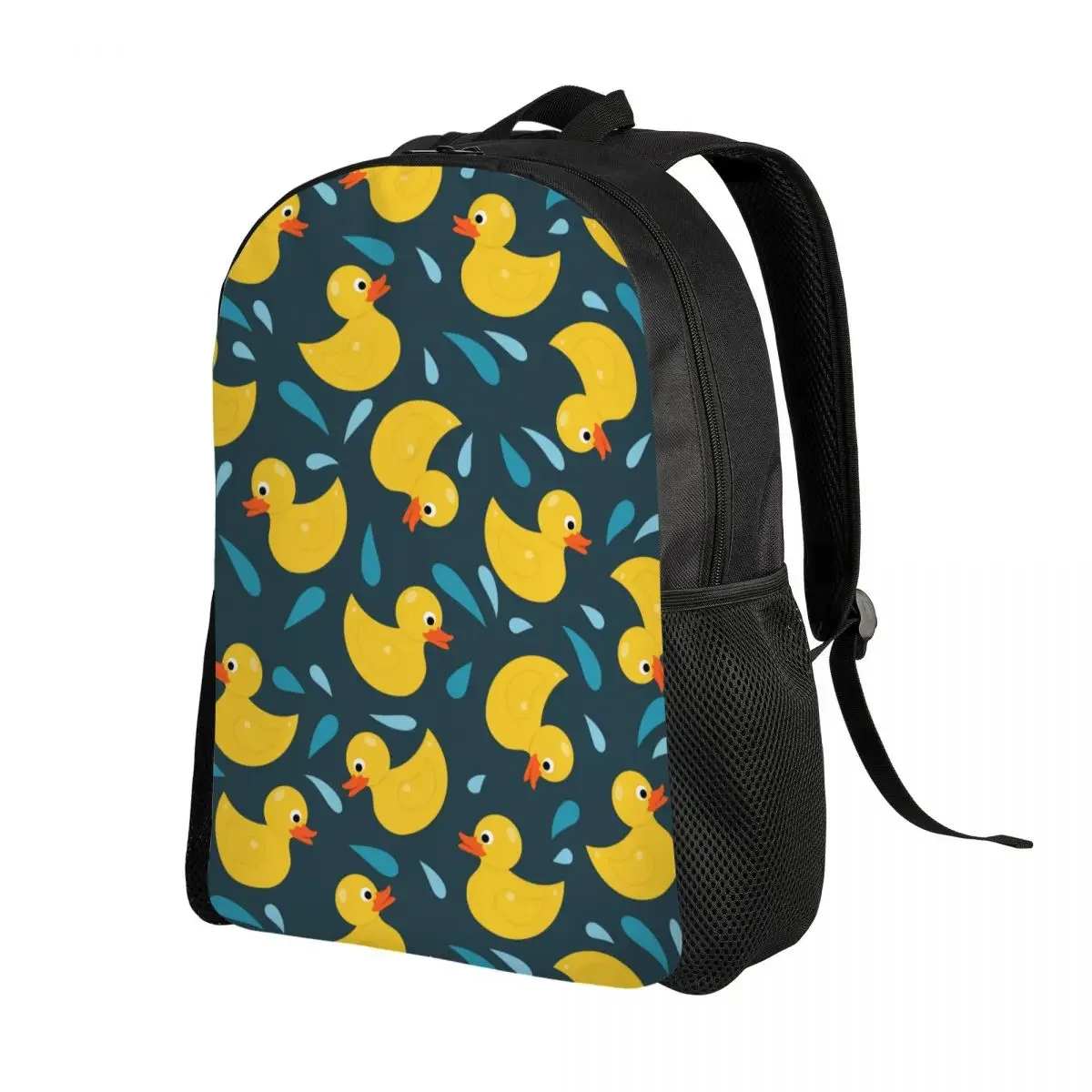 Ransel Perjalanan Seni Pola Bebek Kustom Tas Buku Laptop Sekolah Pria Wanita Tas Daypack Mahasiswa