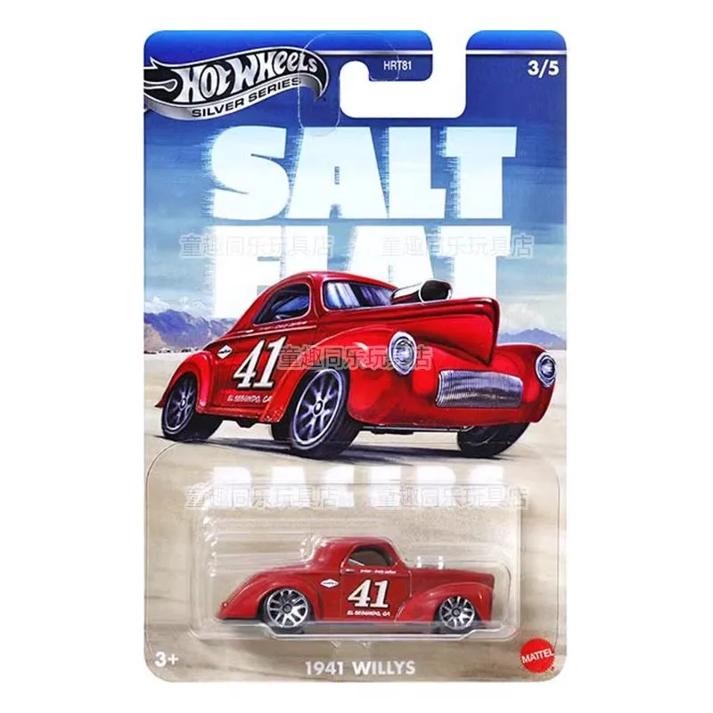 Hot Wheels Retro Salt Flat Racing HRT81 Series HW Alloy Car Model Ford Willys Simulation Collectible Cars Model Birthday Gift