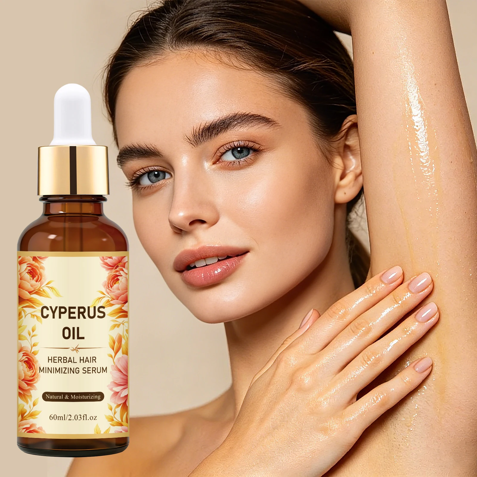 60ml Cyperus Herbal Hair Minimizing Serum Natural Plant Oil Post Hair Removal Moisturizing Soothing Care For Arms Legs Underarm