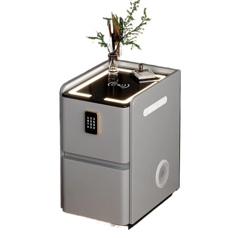 

New smart bedside table, solid wood smart bedside table, multi functional and simple